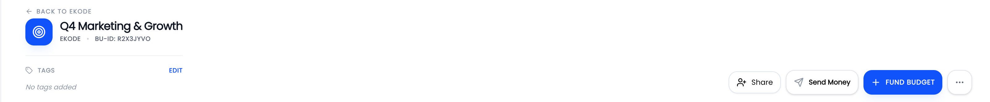 Transfer funds between budgets